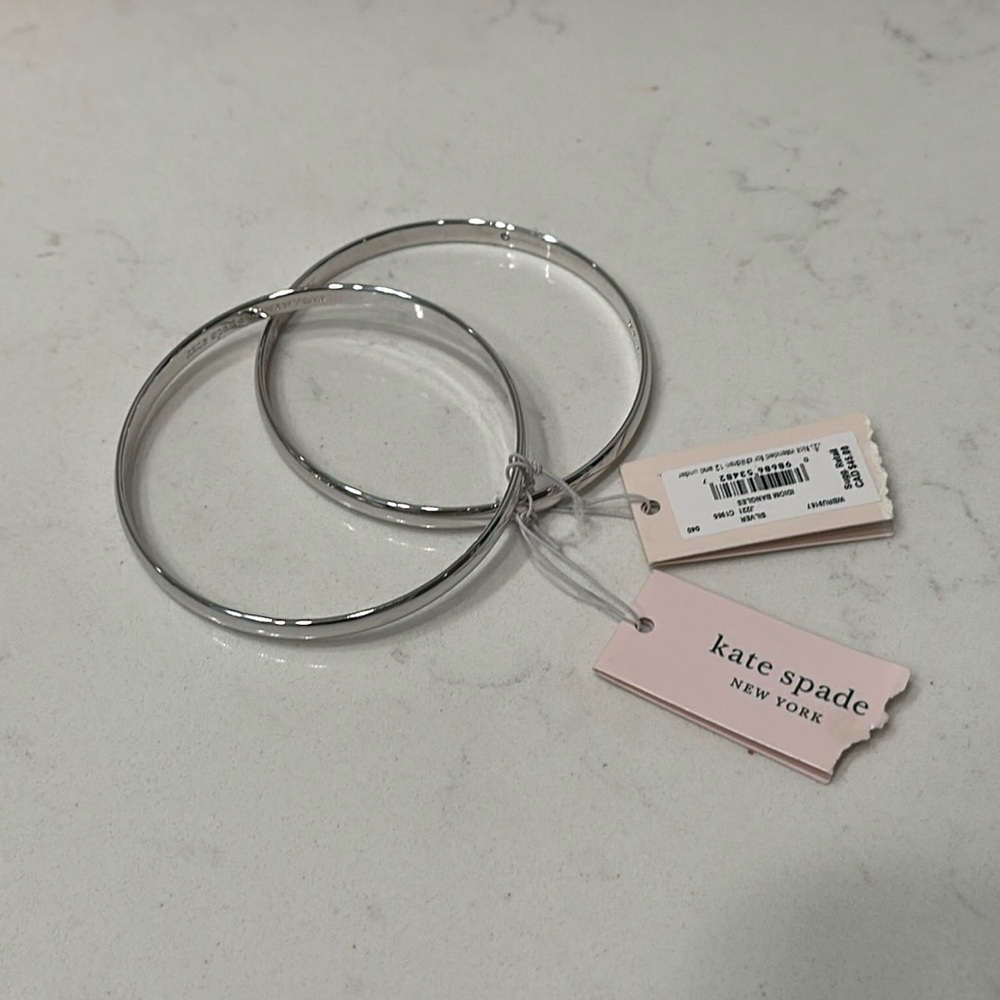 Kate Spade silver bangles